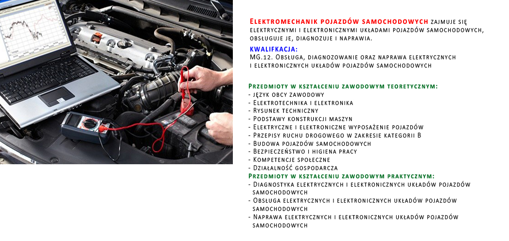 elektromechanik pojazdów samochodowych